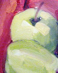 Mischa Merz - Still ife painting images - Still life with apples